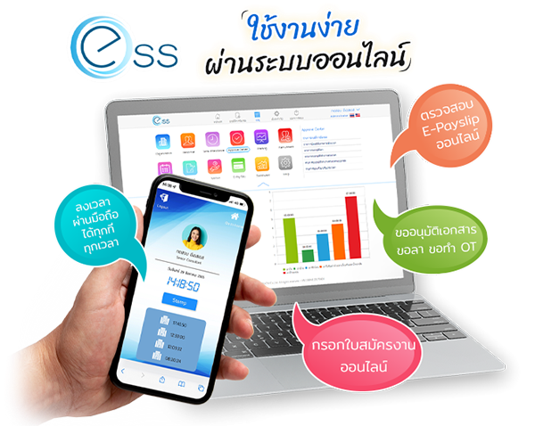 ระบบลาออนไลน์ ESS โปรแกรม HR